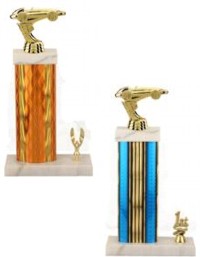 Single Wide Column Trophy - Race Car Figure